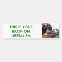 FRITO, ÉSTE ES SU CEREBRO EN LIBERALISMO PEGATINA DE PARACHOQUE