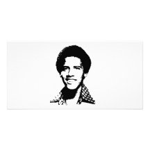 Frobama retro tarjeta con foto personalizada