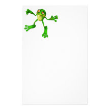 Froggy verde lindo papelería de diseño