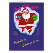 Fröhliche Weihnachten Weihnachtsmann Nikolaus Grußkarte