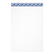 Frontera azul clásica papelería personalizada
