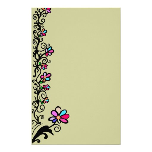 Frontera de la flor papeleria