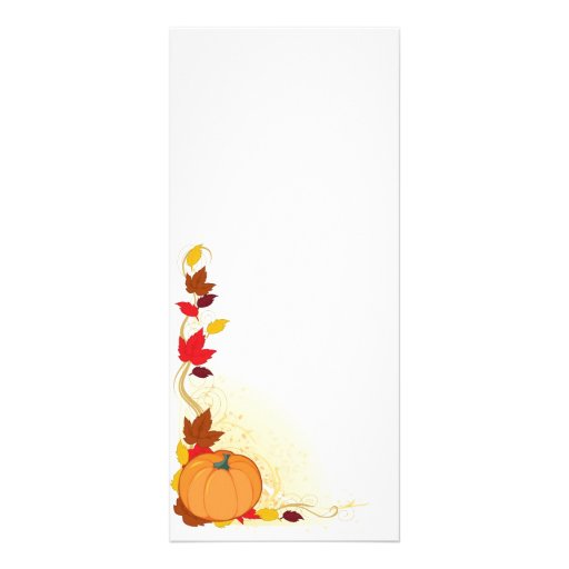 Frontera del otoño de la calabaza tarjeta publicitaria a todo color