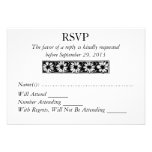 Frontera RSVP moderno de la margarita que casa res Invitaciones Personalizada