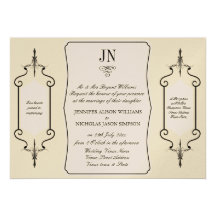Frontera y voluta negras elegantes de la invitació
