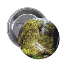 Frühlingstal als Glasfenster Anstecknadelbutton