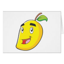 Fruta amarilla feliz del mango felicitacion 