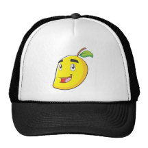 Fruta amarilla feliz del mango gorra