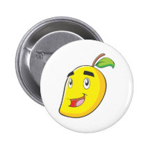 Fruta amarilla feliz del mango pins