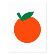 Fruta anaranjada tarjeta postal