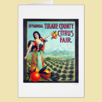 Fruta cítrica del condado de Tulare justa tarjetas