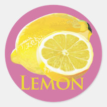 Fruta cítrica del limón etiqueta