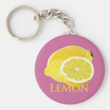 Fruta cítrica del limón llavero personalizado
