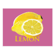 Fruta cítrica del limón tarjeta postal