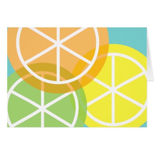 Fruta cítrica del verano tarjeton
