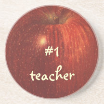 Fruta del vintage; Apple red delicious maduro Posavaso Para Bebida
