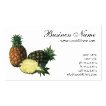 Fruta del vintage; Piñas Plantillas De Tarjetas De Visita