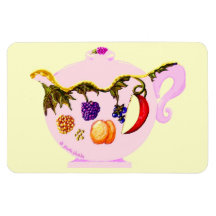 Fruta y tetera rosada Flexi superior M de China de Imanes De Vinilo