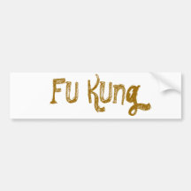 Fu Kung Etiqueta De Parachoque
