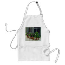 "Fucsias blancos de la ventana verde " Delantal
