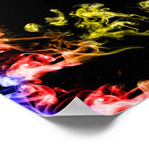 Fuego abstracto hermoso poster