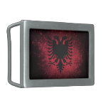 Fuego artificial; Bandera de Albania Hebillas De Cinturon Rectangulares