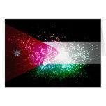 Fuego artificial; Bandera de Jordania Tarjeton