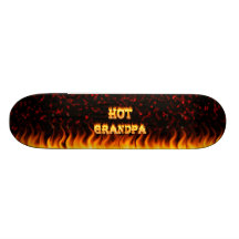 Fuego caliente del abuelo y corazón de mármol rojo patines personalizados