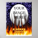 Fuego de Alabama Hottie y mármol del azul de las l Posters