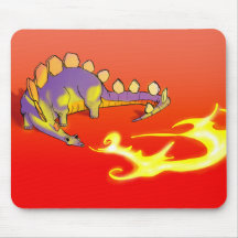 Fuego de respiración del Stegosaurus de los niños  Tapetes De Ratones