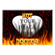 Fuego del doctor y mármol calientes del rojo de la tarjetas de visita