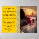Fuego e hielo con los posters anaranjados de la pu