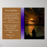 Fuego e hielo con los posters de la silueta del oc