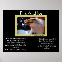 Fuego e hielo Eagle calvo 4to de los posters de ju
