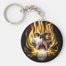 fuego-llama-cráneo-mal llaveros personalizados