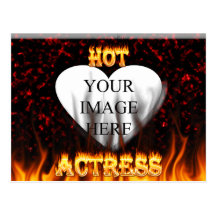 Fuego y llamas calientes de la actriz tarjetas postales