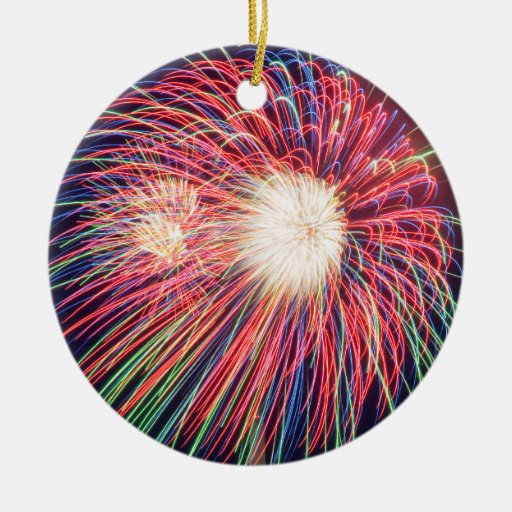 Fuegos artificiales ornaments para arbol de navidad