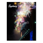 fuegos artificiales del Año Nuevo de Sydney Tarjeta Postal