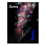 fuegos artificiales del nye de Sydney Tarjetas Postales