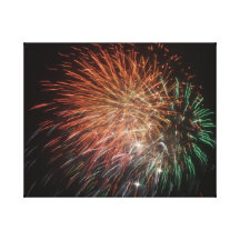 Fuegos artificiales impresión de lienzo