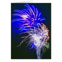 Fuegos artificiales tarjeta