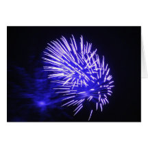 Fuegos artificiales tarjeta