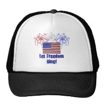 fuegos artificiales y copia de la libertad gorro