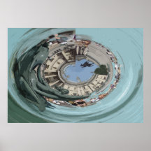 FUENTE ABSTRACTA DE TRAFALGAR POSTER