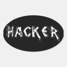 Fuente áspera del pirata informático pegatina de oval personalizadas