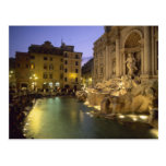 Fuente en la noche, Roma, Lazio, Italia del Trevi Tarjeta Postal