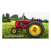 Fuente o tienda rural de la granja del tractor del tarjetas personales