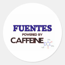 Fuentes accionó por el cafeína pegatina redonda