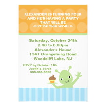 Fuera de esta fiesta de cumpleaños extranjera de l invitación