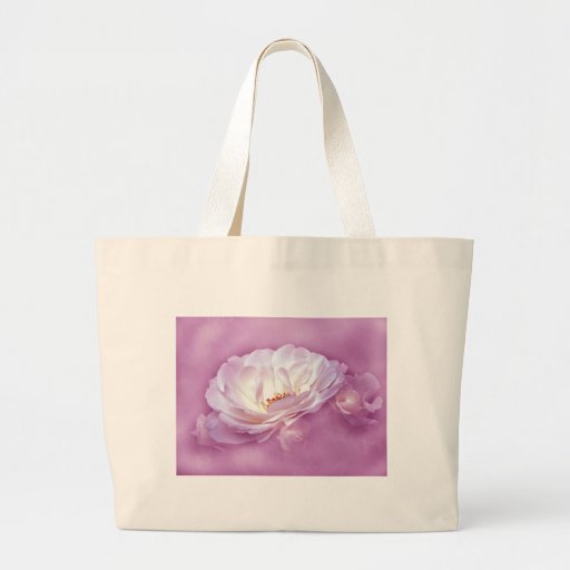 Fuera de la niebla - rosas rosados bolsas de mano
